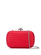 Bottega Veneta Intrecciato Knotted Chain Clutch - Red