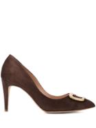 Rupert Sanderson Embellished Heeled Pumps - Brown