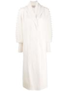 Temperley London Chrissie Cable-knit Cardi-coat - White