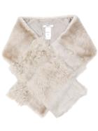 Desa 1972 Shearling Oversized Scarf - Nude & Neutrals