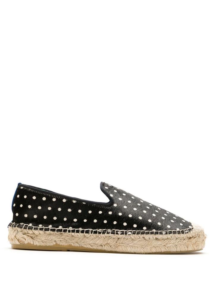 Blue Bird Shoes Noite Polka Dots Espadrilles - Black