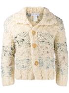 Dolce & Gabbana Pre-owned 1990's Buttoned Thick Knit Jacket - White
