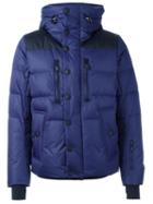 Moncler Grenoble Buttoned Hooded Jacket, Men's, Size: 2, Blue, Polyamide/feather Down