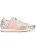 Philippe Model Glitter Detail Sneakers - Pink & Purple