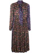 Junya Watanabe Contrast Pattern Midi Dress - Multicolour