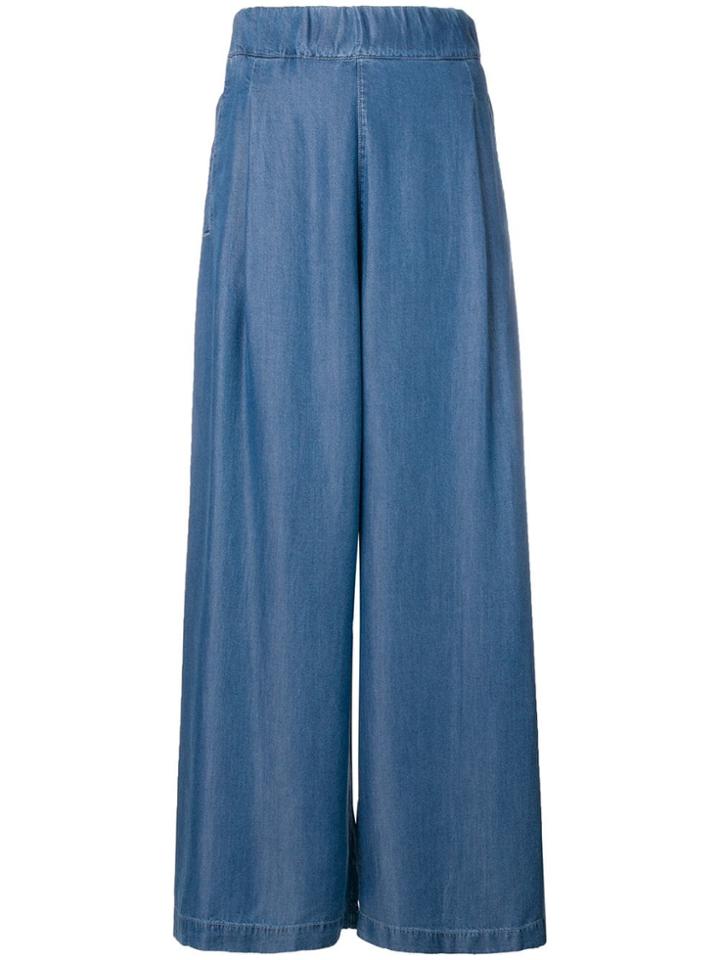 Semicouture Jonny Palazzo Trousers - Blue