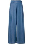 Semicouture Jonny Palazzo Trousers - Blue