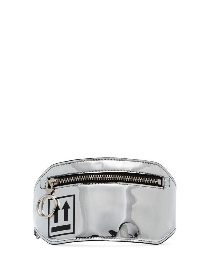 Off-white Arrow Print Leg Pouch - Silver