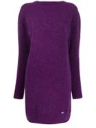 Dsquared2 V-back Knitted Dress - Purple