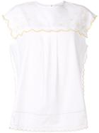 See By Chloé Floral Embroidered Top - White