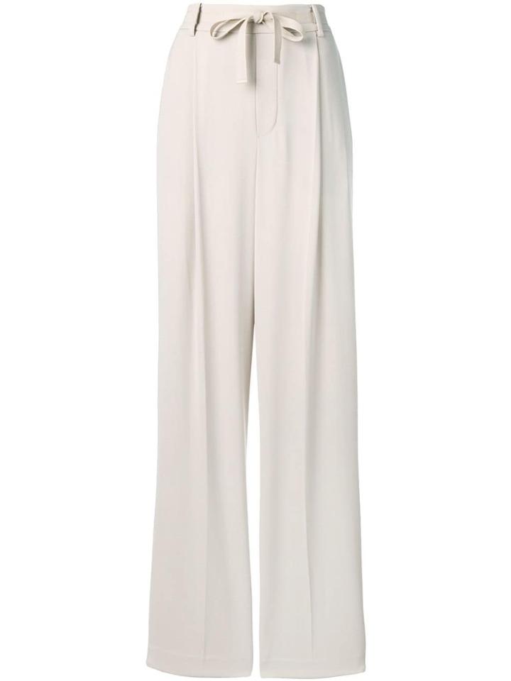 Vince Wide Leg Tailored Trousers - Neutrals