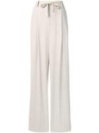 Vince Wide Leg Tailored Trousers - Neutrals