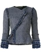 Roland Mouret Denim Frayed Jacket - Blue