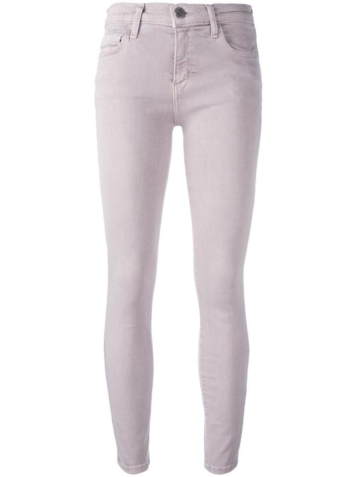 Current/elliott - 'the Stiletto' Jeans - Women - Cotton/polyester/spandex/elastane - 30, Pink/purple, Cotton/polyester/spandex/elastane