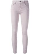 Current/elliott - 'the Stiletto' Jeans - Women - Cotton/polyester/spandex/elastane - 30, Pink/purple, Cotton/polyester/spandex/elastane