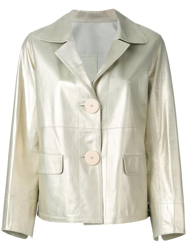 Sylvie Schimmel - Diana Jacket - Women - Lamb Skin - 40, Grey, Lamb Skin