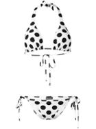 Dolce & Gabbana Polka Dot Bikini, Women's, Size: 1, White, Polyamide/spandex/elastane/polyurethane/polyester
