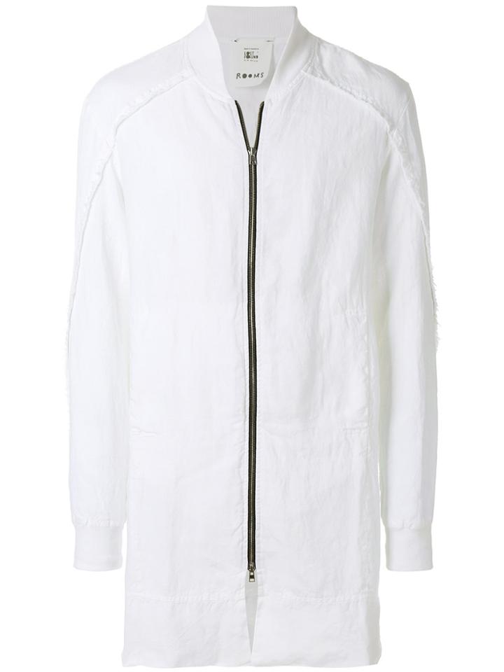Lost & Found Rooms Long Bomber - White