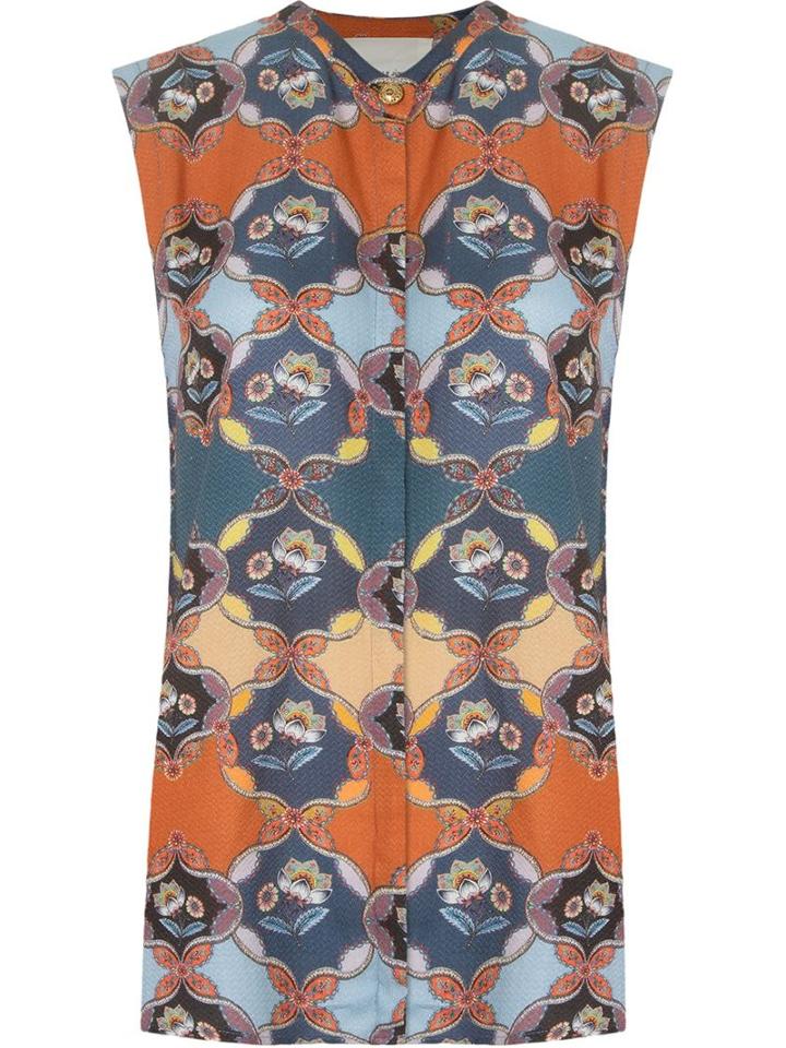 Emannuelle Junqueira Abstract Print Sleeveless Shirt