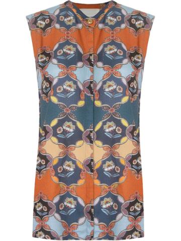 Emannuelle Junqueira Abstract Print Sleeveless Shirt
