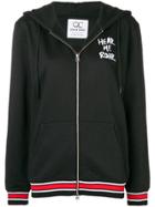 Quantum Courage Rose And Panther Hoodie - Black