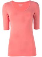 Majestic Filatures - Scoop Neck T-shirt - Women - Spandex/elastane/viscose - 1, Pink/purple, Spandex/elastane/viscose
