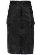Tufi Duek Leather Skirt - Black