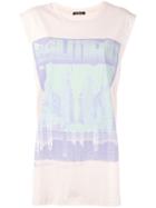 Balmain Graphic Print Oversized Top - Pink