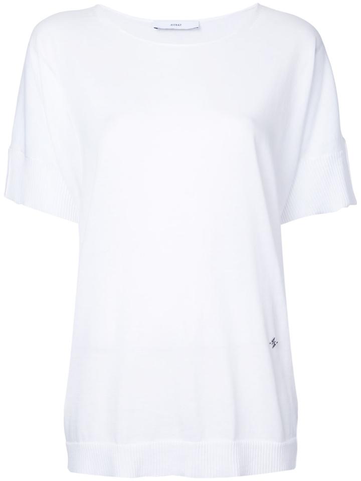 Astraet - Shortsleeved Sweater - Women - Cotton - One Size, White, Cotton