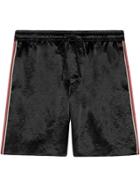 Gucci Bi-material Printed Shorts - Black