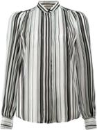 Giambattista Valli Mandarin Neck Striped Shirt - Black