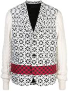 Haider Ackermann Sweater-panelled Blazer - White