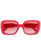 Elie Saab Oversized Square Sunglasses - Red