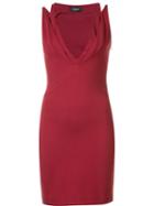 Dsquared2 Layered Sleeveless Dress, Women's, Size: Medium, Red, Viscose/spandex/elastane