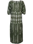 Zero + Maria Cornejo Geometric Woven Dress - Green