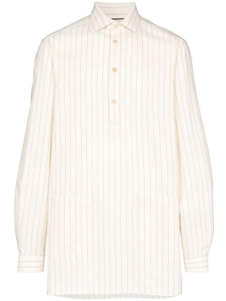 Gucci Striped Oversized Shirt - Neutrals
