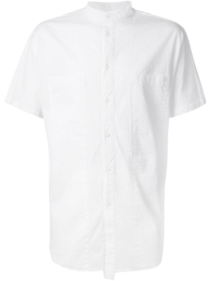 Alexandre Plokhov Band Collar Shirt, Men's, Size: 48, White, Cotton/spandex/elastane