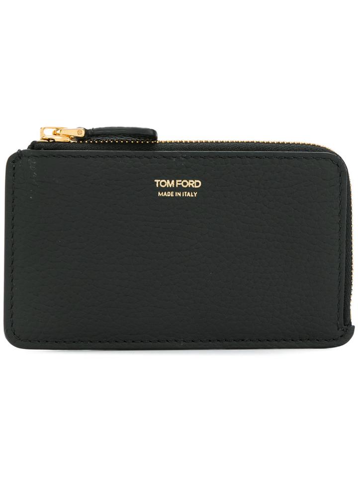 Tom Ford Embossed Zip Around Wallet - Black