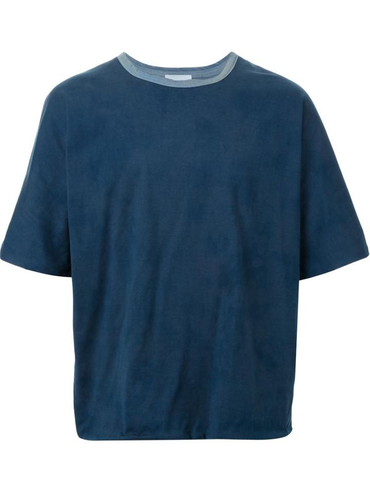 Factotum Washed Effect T-shirt, Men's, Size: 46, Blue, Cotton/rayon