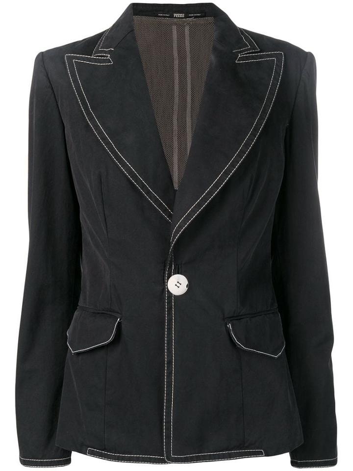 Gianfranco Ferré Pre-owned 1990's Stitching Details Blazer - Black