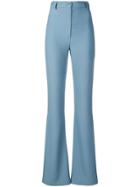 Hebe Studio High-waisted Flared Trousers - Blue