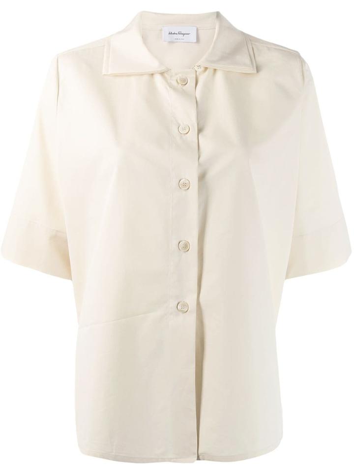Salvatore Ferragamo Spread Collar Shirt - Neutrals