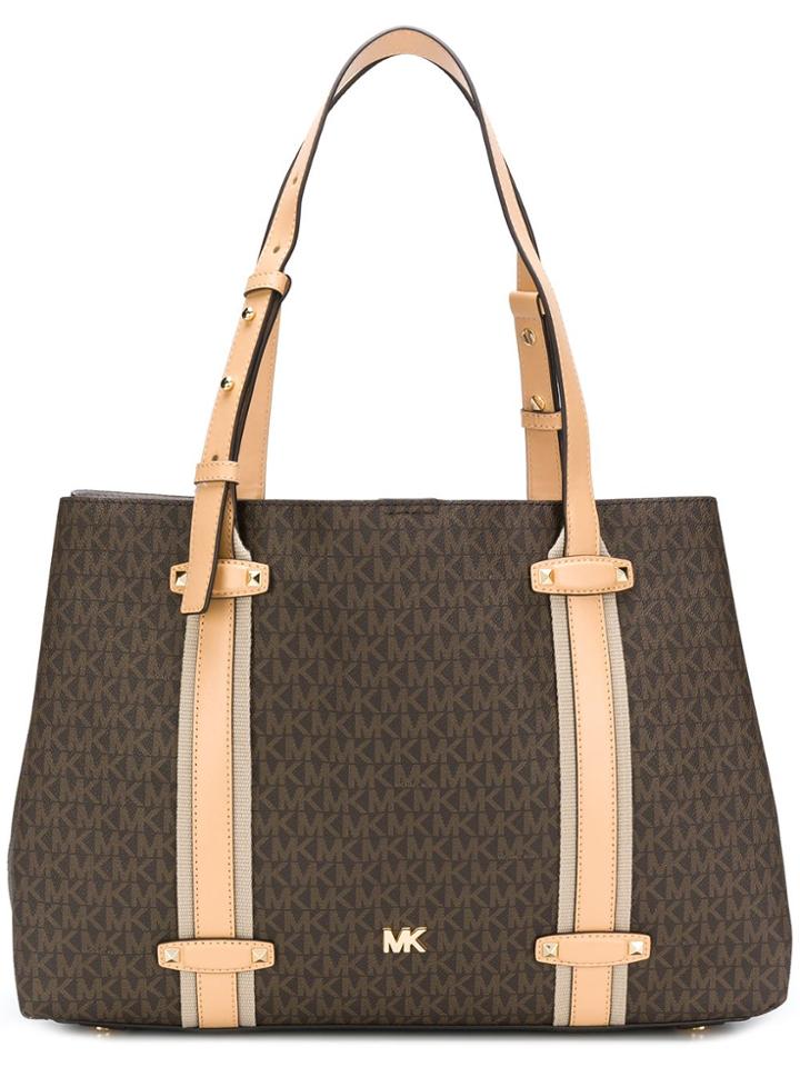 Michael Michael Kors Monogram Tote Bag - Brown