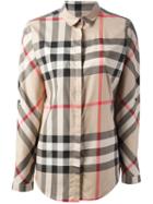 Burberry Brit Checked Shirt, Women's, Size: M, Nude/neutrals, Cotton/spandex/elastane
