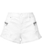 Rta - Vincent Hip Zip Short - Women - Cotton/spandex/elastane/other Fibres - 27, White, Cotton/spandex/elastane/other Fibres