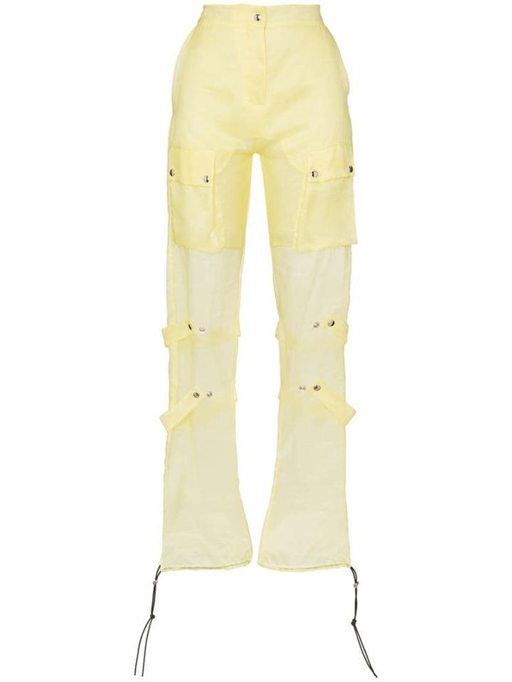 Supriya Lele Silk-organza Utility Trousers - Yellow