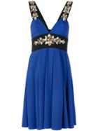 Stefano De Lellis - Embellished Pleated Dress - Women - Polyester/spandex/elastane - 42, Black, Polyester/spandex/elastane