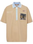 Burberry Short-sleeve Montage Print Cotton Shirt - Neutrals