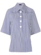 Joseph Short-sleeve Stripe Shirt - Blue