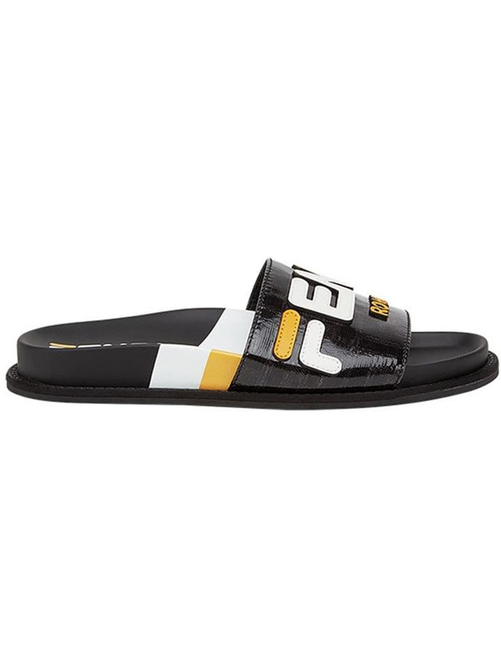 Fendi Fendimania Motif Sliders - Black